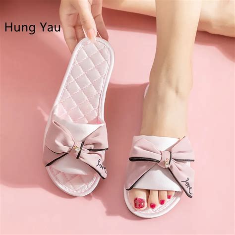 Women Slippers Flips Flops Shoes Sandals Summer Fashion Butterfly Knot