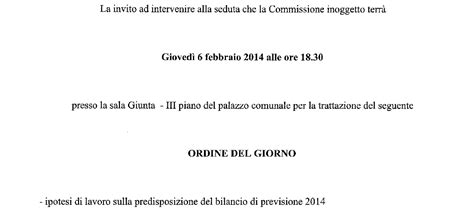 CONVOCAZIONE COMMISSIONE BILANCIO E FINANZE