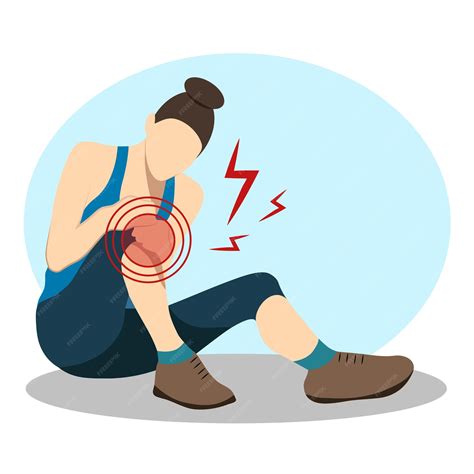 Lesión de rodilla | Vector Premium