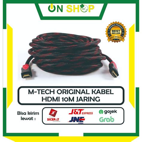 Jual M TECH ORIGINAL KABEL HDMI 10M JARING Shopee Indonesia