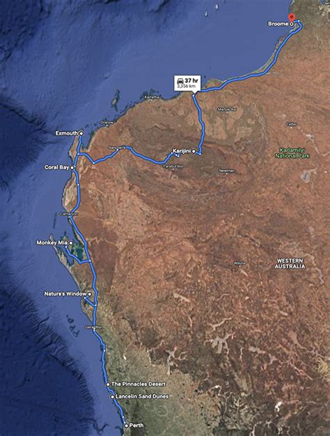 Perth Broome Road Trip Planner Road Trip Inside