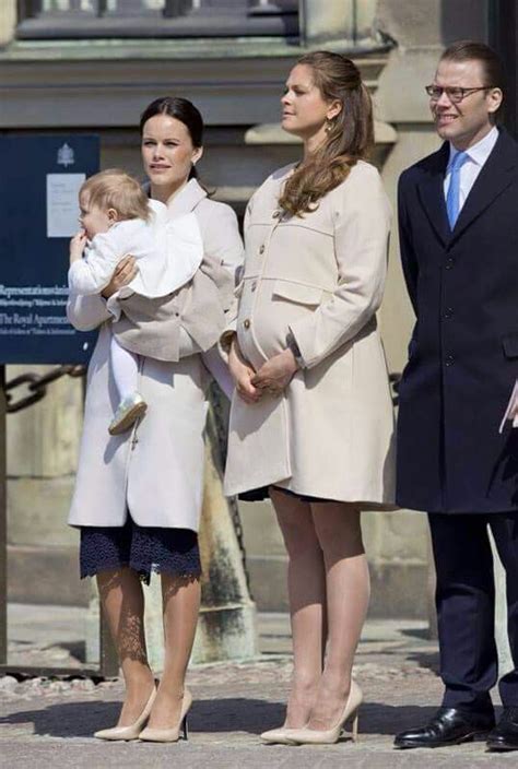 Months Pregnant Princess Madeleine Of Sweden Stands With Sofia