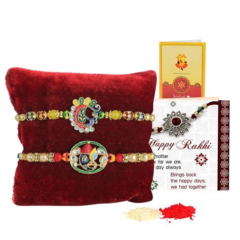 Amazon Tied Ribbons Bhai Dooj Set Of Rakhi For Brother With Gift