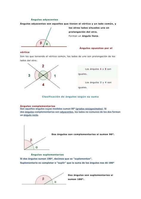 Clasificacion De Angulos Pdf Descarga Gratuita