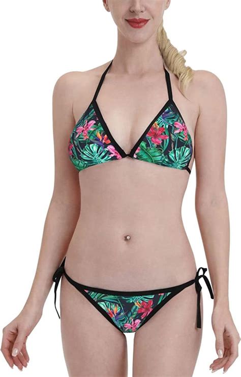 Halter Triangle Tie Side Bikini Set Two Piece Swimsuits WF Shopping