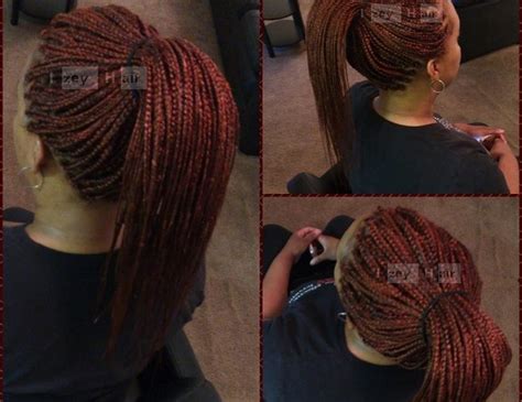 Individual (Box) Braids with Tapered Ends - Color 350 (Copper Red)