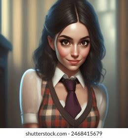 Gorgeous Mischievous Brunette Her Early S Ai Generated Image Shutterstock