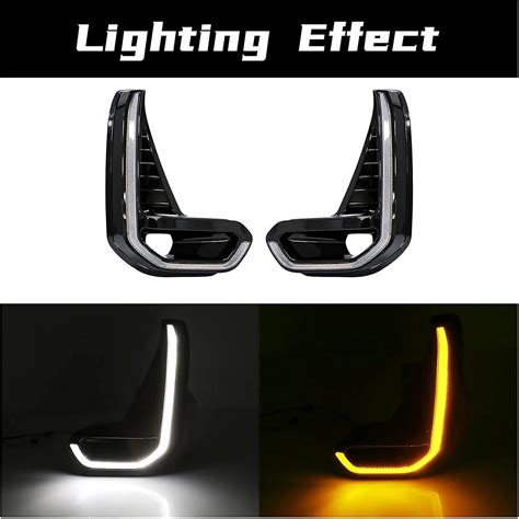 Car Front Bumper Led Daytime Running Light Drl Fog Lamp Compatible For