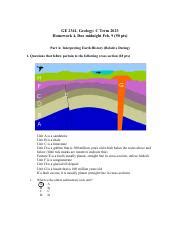 Geology 2341 2023 HW 4 Pdf GE 2341 Geology C Term 2023 Homework 4