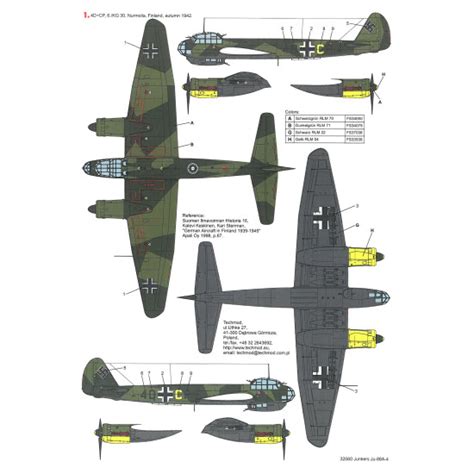 Techmod 32060 1 32 Junkers Ju 88A 4 1942 1944 Finland Aircraft Wet