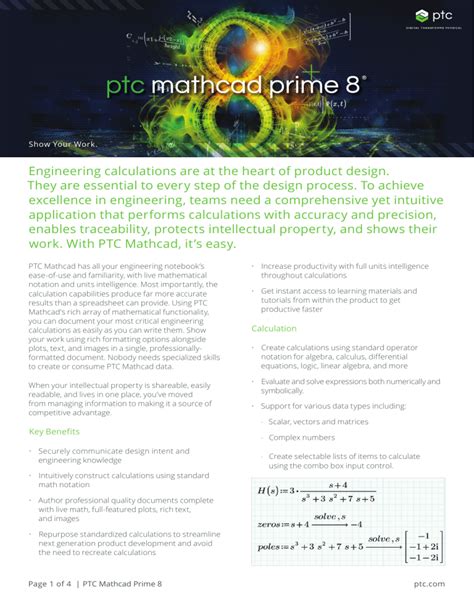 Mathcad Prime 8 Datasheet En