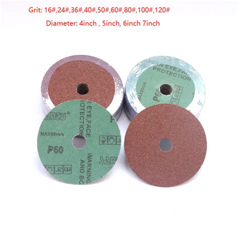 Aluminium Oxide Resin Fibre Discs 5 Inch 125mm 80 Grit Sanding Discs