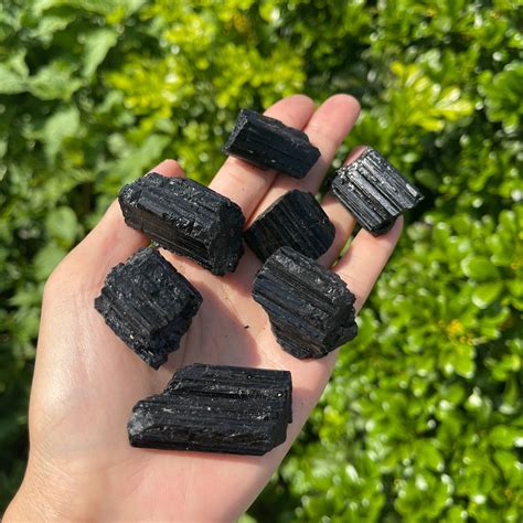 Raw Black Tourmaline Rough Black Tourmaline Crystal Specimen Etsy