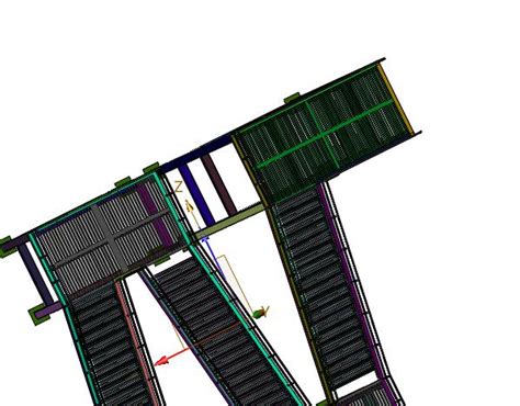 钢结构高空安装的爬梯操作平台step 模型图纸下载 懒石网