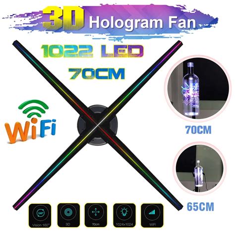 Upgraded 100CM Wifi 3D Holographic Projector Hologram Player LED