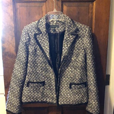 Harve Benard Jackets And Coats Harve Bernard Blackwhite Tweed Jacket Poshmark