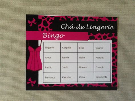 Bingo Ch De Lingerie Oncinha Pink Elo Produtos Especiais