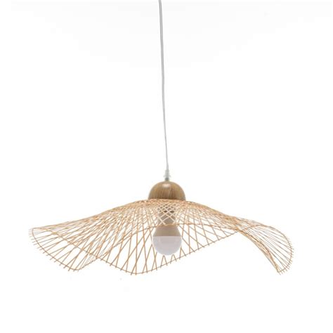 Eco Friendly Bamboo Pendant Lamp Small Illuminate Naturally