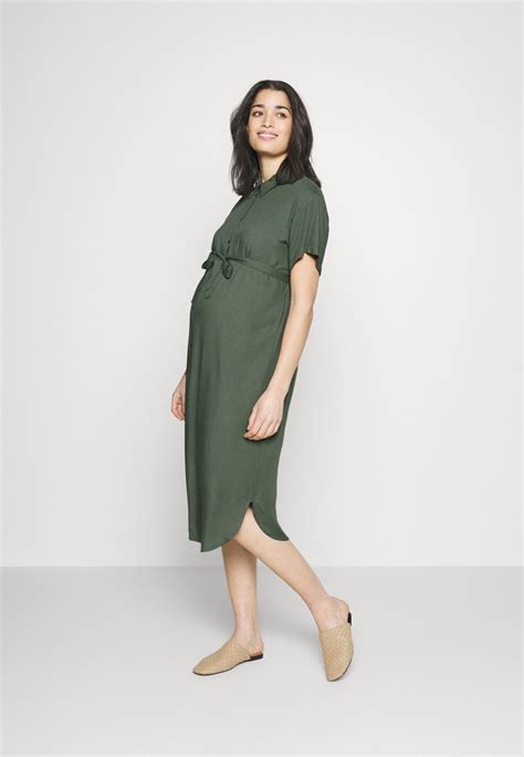 Vero Moda Maternity Vmmbumpy Calf Dress Paitamekko Laurel Wreath