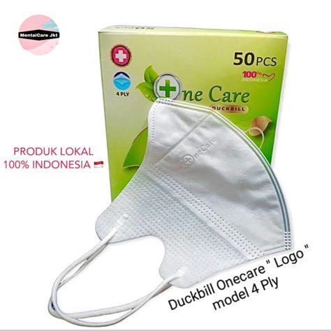 Jual Duckbill Onecare Ply Masker Dewasa Embos One Care Earloop Premium