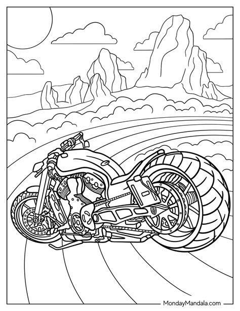 Motorcycle Hot Wheels Coloring Pages Coloring Pages