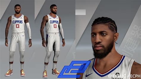 Paul George Cyberface Hair Braid And Body Model By ECPH FOR 2K21