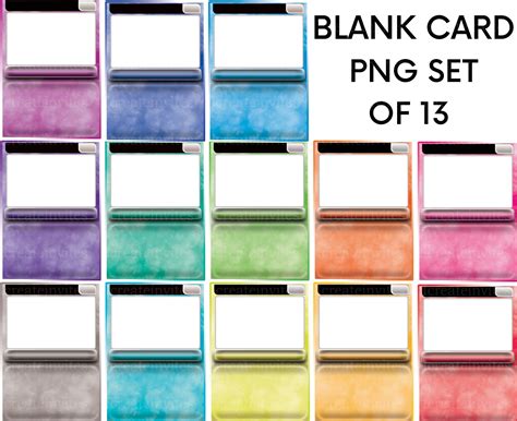 Blank Trading Card Template 4