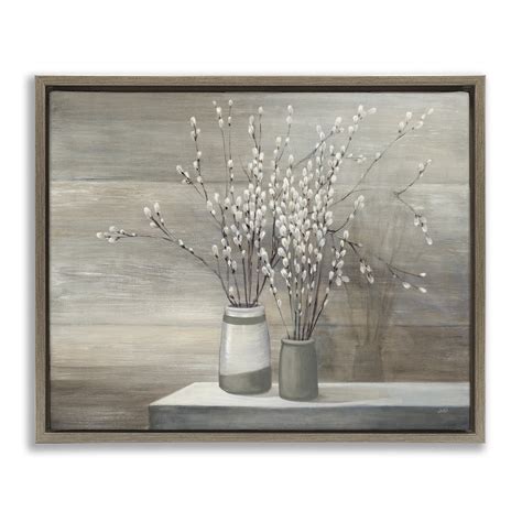 Stupell Industries Pussy Willow Still Life Botanical Floral Painting