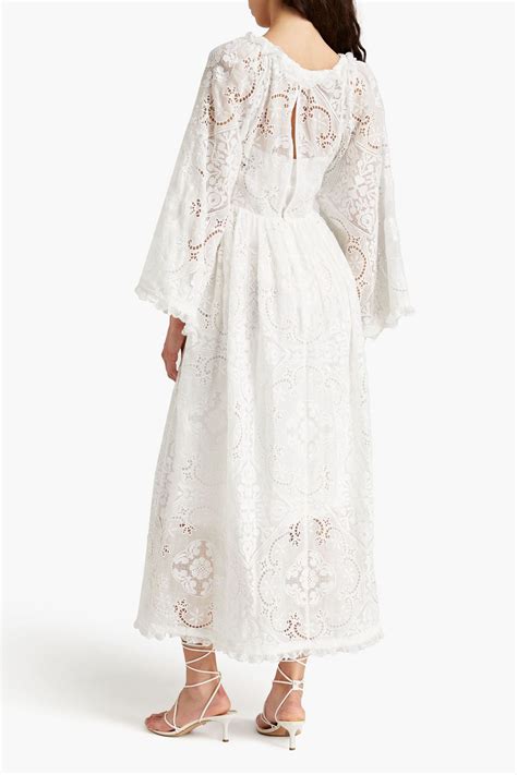 ZIMMERMANN Laurel Lace Trimmed Shell Embellished Broderie Anglaise