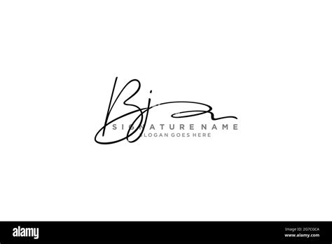 Bj Letter Signature Logo Template Elegant Design Logo Sign Symbol