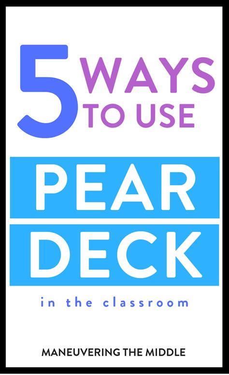 5 Ways To Use Pear Deck In The Classroom Artofit