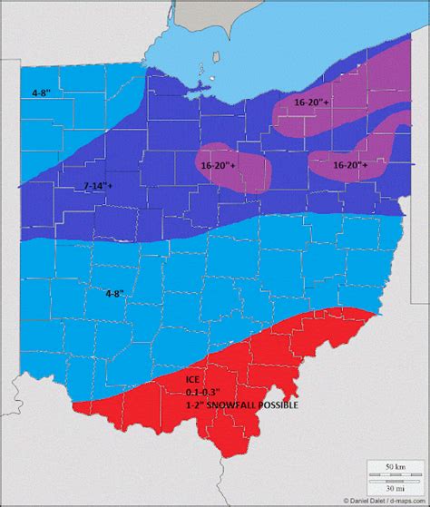 Northeast Ohio Weather: MY FINAL UPDATE ON 26-28TH SNOWFALL MAP