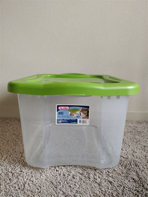 Sterilite Storage Container 40 Qt38 L Ez Carry Clear Spicy Lime