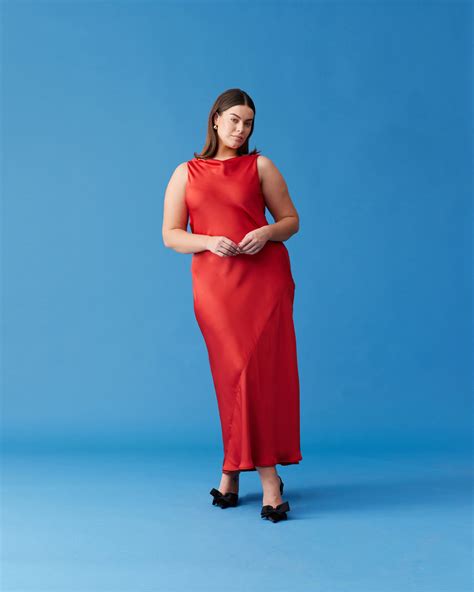 FIREBIRD COWL GOWN CHILLI | RUBY