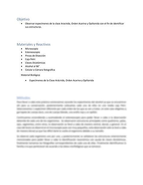 Solution Practica Morfologia Externa De Quelicerados Clase Aracnida