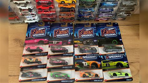 Огляд тематичних машинок хот вілс неонові перегони Hot Wheels YouTube
