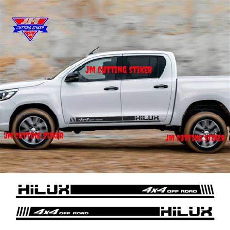 Jual Stiker Mobil Toyota Hilux Stiker Mobil Hilux 4x4 Cutting Stiker