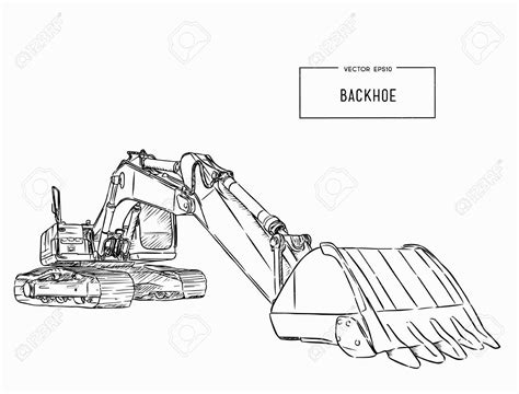 Backhoe Drawing at GetDrawings | Free download