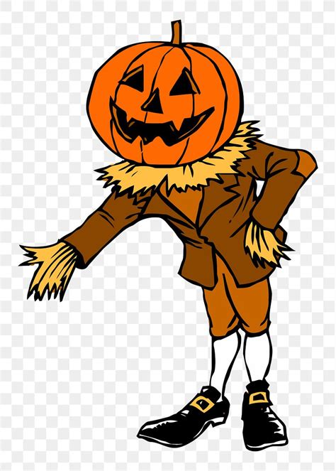 Pumpkin Head Scarecrow Clip Art