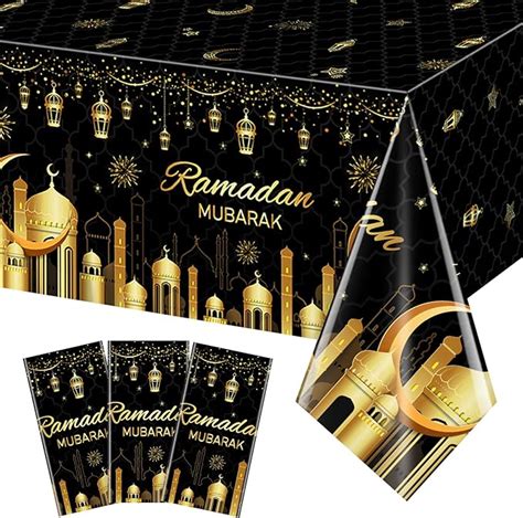 Amazon Pack Ramadan Plastic Tablecloth Decorations For Home Eid