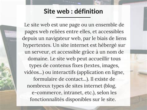 Site web exemple et intérêt