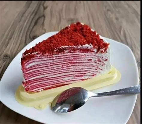 Resep Kue Mille Crepes Red Velvet Yang Sedang Viral Begini Cara Buatnya