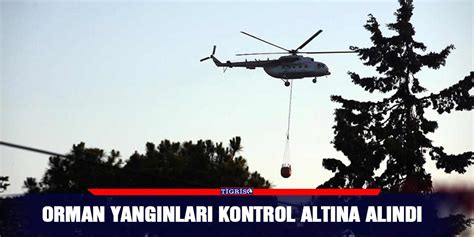 Orman yangınları kontrol altına alındı