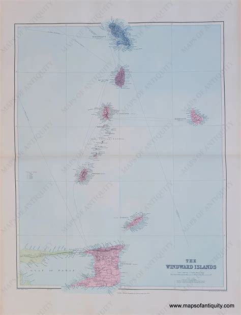 1904 - The Windward Islands - Antique Map – Maps of Antiquity