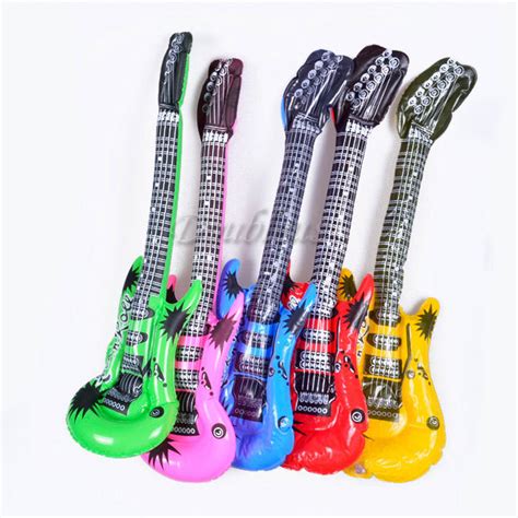 12pcslot Inflatable Blow Up Rock Roll Air Guitar Music Instrument Toy