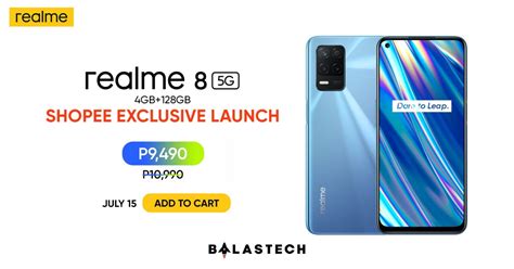 Realme 8 5g 4gb 128gb Variant Is Now Official In The Philippines