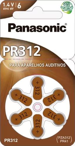 60 Baterias Auditivas Zinc Air Pr 312 10 Cart Frete grátis