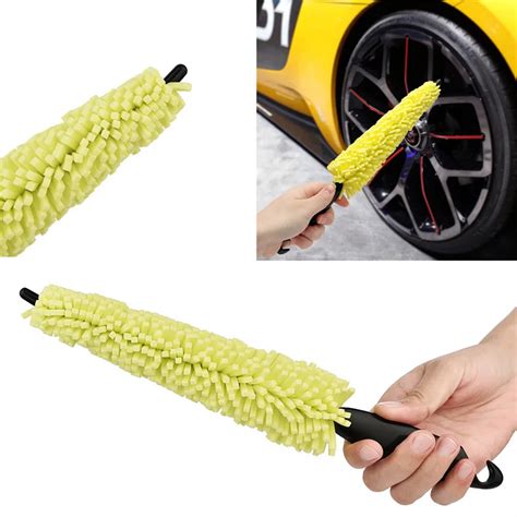 Car Wheel Brush Plastic Handle Vehicle Cleaning Brush Wheel Rims Tire