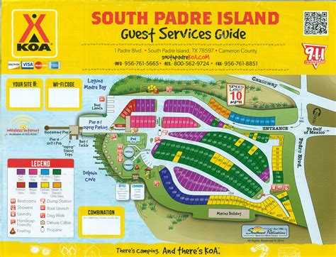 South Padre Island Guest Services Guide Map
