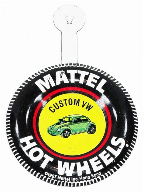 Hot Wheels Redline Custom VW Metal Button 1967 Mattel Pee Wee Comics
